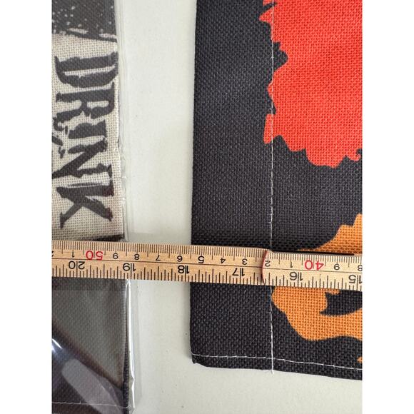 NWT 2 Pack 12 x 18 Halloween Flag Hocus Pocus Sandersons Eat Drink Be Scary - Picture 4 of 6